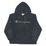 CHAMPION Mens Black Hoodie L