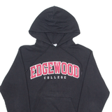 CHAMPION Edgewood College Mens Black Hoodie USA S