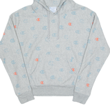 CHAMPION REVERSE WEAVE All Over Print Mens Grey Hoodie S