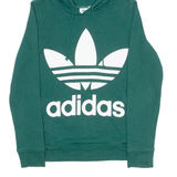 ADIDAS ORIGINALS Womens Green Hoodie UK 6