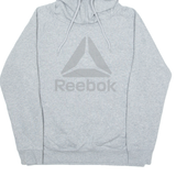 REEBOK Mens Grey Hoodie S