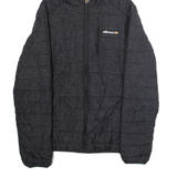ELLESSE Mens Puffer Jacket Black Hooded L