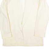 EMILIO CARDUCCI Womens Blazer Jacket Cream Wool UK 8