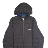 ELLESSE Mens Puffer Jacket Black Hooded M
