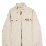 DIESEL Womens Quilted Jacket Cream Diamond M