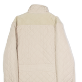 DIESEL Womens Quilted Jacket Cream Diamond M