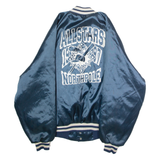 KING LOUIE North Pole All Stars 'Jake' Mens Bomber Jacket Blue Satin 90s USA L