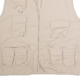 OCCHI & BELLI Utility Mens Gilet Beige Twill 2XL