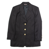 MIREILLE Womens Blazer Jacket Black Wool UK 10