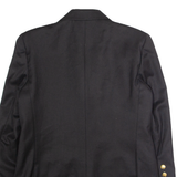 MIREILLE Womens Blazer Jacket Black Wool UK 10