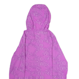 COLUMBIA Womens Rain Jacket Purple Hooded Crazy Pattern S