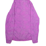 COLUMBIA Womens Rain Jacket Purple Hooded Crazy Pattern S