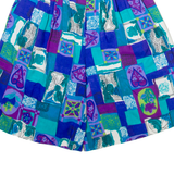 BOBBIE BROOKS Womens Casual Shorts Blue Relaxed Check S W24