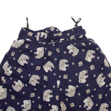 BETTY BARCLAY Elephant Pattern Womens Casual Shorts Blue Relaxed XXS W24