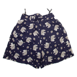 BETTY BARCLAY Elephant Pattern Womens Casual Shorts Blue Relaxed XXS W24