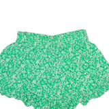 ZARA Womens Casual Shorts Green Floral M W26