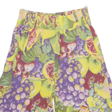 PRIORITY Fruits Print Womens Casual Shorts Green Relaxed S W26