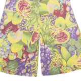 PRIORITY Fruits Print Womens Casual Shorts Green Relaxed S W26
