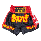 EAGLES GYM Thai Boxing Mens Sports Shorts Red Relaxed XS W22