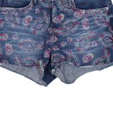 GUESS Paisley Womens Denim Shorts Blue Relaxed S W27