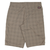 DICKIES Mens Workwear Shorts Grey Check M W30