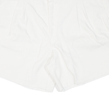 CEE-MEN Pleated Cut-Off Womens Casual Shorts White 90s M W31