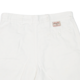 CEE-MEN Pleated Cut-Off Womens Casual Shorts White 90s M W31