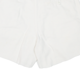 CEE-MEN Pleated Cut-Off Womens Casual Shorts White 90s M W31