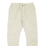 URBAN CLASSICS Cargo Womens Trousers Beige Slim Tapered W32 L28