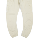 URBAN CLASSICS Cargo Womens Trousers Beige Slim Tapered W32 L28