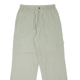 KINGFIELD Cargo Womens Trousers Beige Loose Straight Linen W28 L30