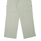 KINGFIELD Cargo Womens Trousers Beige Loose Straight Linen W28 L30