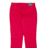 TOMMY HILFIGER Hampton Chino Womens Trousers Red Regular Tapered W30 L29