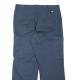 DICKIES Cargo Workwear Mens Trousers Blue Loose Straight W38 L32