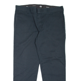 DICKIES Workwear Mens Trousers Black Slim Straight W40 L32