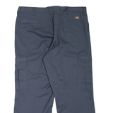 DICKIES Cargo Workwear Mens Trousers Grey Loose Straight W42 L29