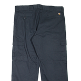 DICKIES Cargo Workwear Mens Trousers Black Relaxed Straight W40 L30