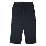 DICKIES Workwear Mens Trousers Black Loose Tapered W38 L29