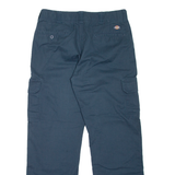 DICKIES Cargo Workwear Mens Trousers Blue Regular Tapered W32 L32