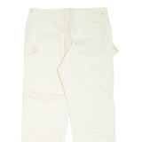 DICKIES Carpenter Workwear Mens Trousers Cream Relaxed Straight W40 L32