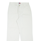 TOMMY HILFIGER Chino Mens Trousers Grey Relaxed Tapered W34 L32