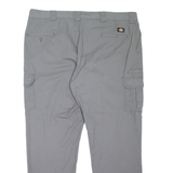 DICKIES Cargo Workwear Mens Trousers Grey Regular Straight W46 L34