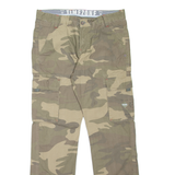 TIMEZONE Henny Camo Cargo Mens Trousers Beige Regular Tapered W33 L33