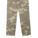 TIMEZONE Henny Camo Cargo Mens Trousers Beige Regular Tapered W33 L33