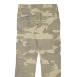 TIMEZONE Henny Camo Cargo Mens Trousers Beige Regular Tapered W33 L33