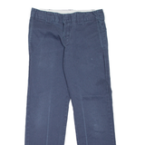 DICKIES Workwear Mens Trousers Blue Slim Straight W30 L32