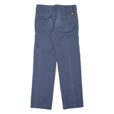DICKIES Workwear Mens Trousers Blue Slim Straight W30 L32
