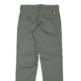 DICKIES Workwear Mens Trousers Green Slim Straight W29 L30