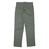 DICKIES Workwear Mens Trousers Green Slim Straight W29 L30