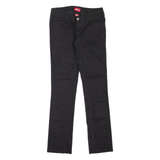 DICKIES Workwear Womens Trousers Black Slim Skinny W26 L27